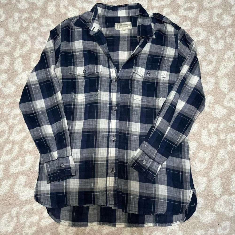 Current/Elliott lightweight plaid‎ button-down